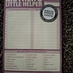 Knock Knock Humorous Task Pad - Purple and White